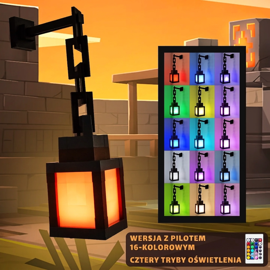 Lampka LED Latarnia jak z Minecrafta